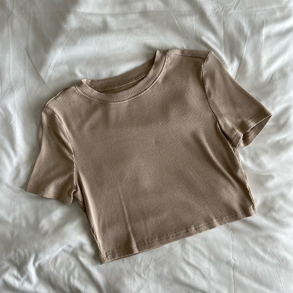 MOTF PREMIUM RAYON RIBBED KNIT CROP TOP